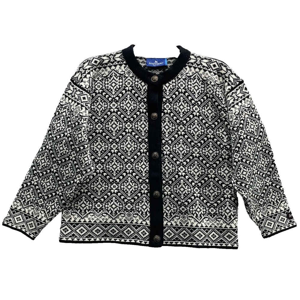 Vintage Icewear Nordic 100% Wool Cardigan Women's Small Office‎ Preppy Classic